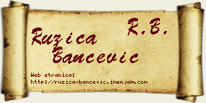 Ružica Bančević vizit kartica